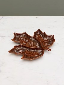 Tavita decorativa, forma de frunza, din ceramica 30 cm, Maple