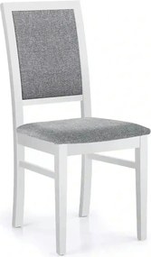 Scaun SYLWEK, gri/alb, stofa clasica/lemn, 43X56X96 cm