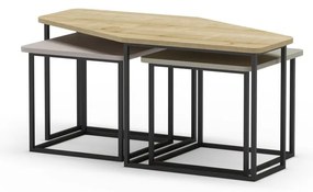 Măsuțe de cafea 3 buc. 60x111,5 cm Zoya – Marckeric