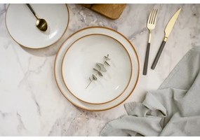 Set de masă din porțelan, 24 piese, bej