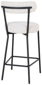 Scaun de bar alb (înălțime șezut 65 cm) Badalona – House Nordic