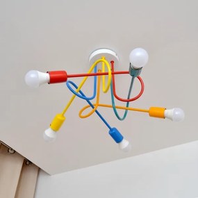 Lustr LED pentru copii OXFORD 5xE27/15W/230V montat pe tavan