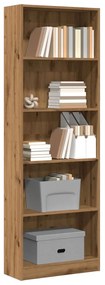 vidaXL Bibliotecă, stejar artizanal, 60x24x176 cm, lemn prelucrat