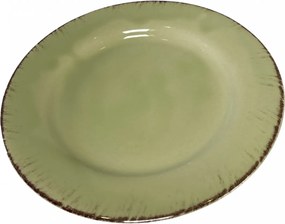 Farfurie Desert Glaze Verde-Lemon 20cm (glazurat manual)