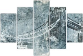 Tablou - Tower Bridge în tonuri reci (150x105 cm)