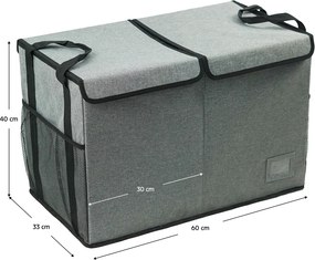 Cutie de depozitare pliabila, gri negru, DETER