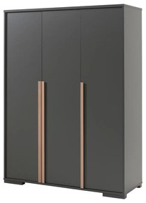 Șifonier de copii gri închis 146x195 cm London – Vipack