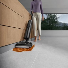 Aspirator vertical si mop Dreame H12 Pro FlexReach HHR44A, 400 W, 18 000 Pa, 50 min, 4 moduri, Curatare umeda pana la 90°C, Autocuratare si autosuscare, Ecran LED, Negru