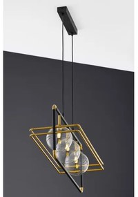 Lustră pe cablu Jupiter 2030 FIORI 3xG9/10W/230V negru/auriu/transparent