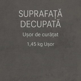 HOMCOM Puf rotund, Taburet tapitat cu spatiu de depozitare, Gri | Aosom Romania