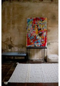 Covor alb lavabil/țesut manual din bumbac 120x160 cm Tribu Natural – Lorena Canals