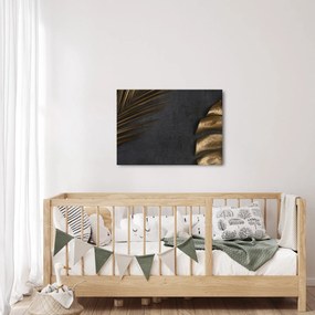 Tablou cu frunze aurii (70x50 cm)