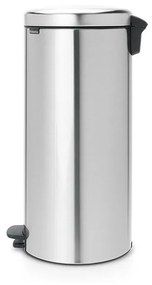 Cos de gunoi cu pedala Brabantia NewIcon 649061, 30 L, Inchidere usoara, Baza antiderapanta, Rezistent la amprente, Inox Mat