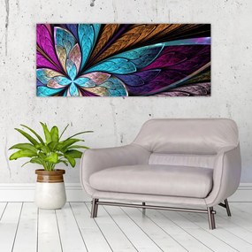 Tablou - Floare, abstracție (120x50 cm)