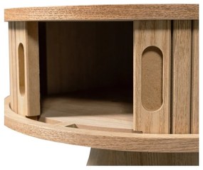 Noptieră în culoare naturală cu aspect de lemn de pin Karri – WOOOD