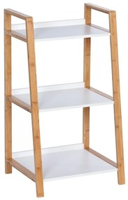 Raft de baie din bambus cu 3 rafturi Wenko Finja
