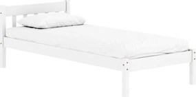 Pat cu somieră, alb, lemn de pin, 90x200, MAVIL