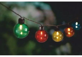 Instalație LED solară 10xLED/3,65m 600 mAh IP44 multicolor