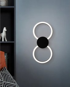 Eglo 902124 - Aplică de perete VENTICELLO, LED/20W/230V + LED/0,91W, neagră