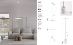 Lustra/Pendul LED design decorativ OPHELIA alb