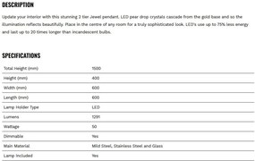 Lustra LED eleganta design modern Jewel