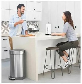 Simplehuman Coș de gunoi cu pedală 45 l, oțel mat