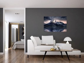 Tablou lacul cu munte (90x60 cm)