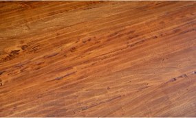 Masa fixa, L90  90  H78 cm, culoare nuc antichizat, Lemn Masiv