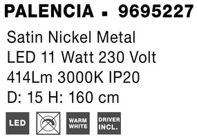 Lustra / Pendul LED modern design minimalist PALENCIA nickel