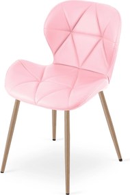 Scaun de sufragerie MANGO din piele ecologica, roz
