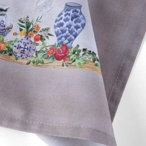 decoDoma Traversă de masă cu imprimeu GRĂDINĂ ÎNFLORITĂ 45 x 140 cm