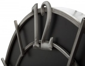 Ceas decorativ negru/argintiu din MDF si metal, ∅ 60 cm, Glam Silver Mauro Ferretti