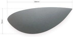 Aplica LED din ceramica GYPSUM gri