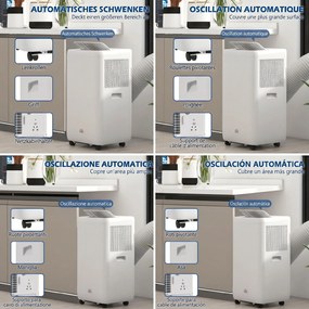 HOMCOM Aparat portabil de aer condiţionat, dezumidificator, ventilator | Aosom Romania