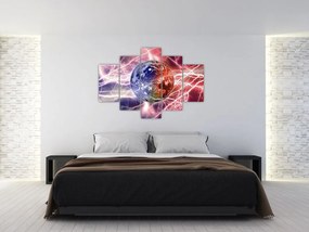 Tablou - Globul pământen în curenți (150x105 cm)