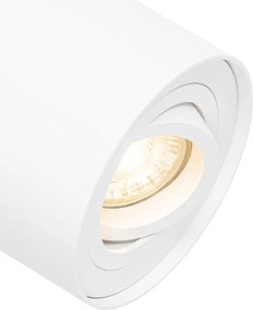 Set de 4 spoturi moderne de plafon albe, rotative și înclinabile - Rondoo Up