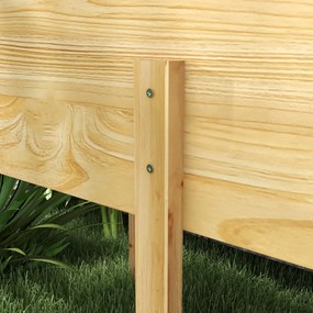 Outsunny Jardinieră pe picioare Pat de grădină ridicat, inserții de irigare + fetru de drenaj incluse Lemn de brad pre-uleiat | Aosom Romania