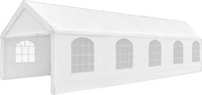 Cort de grădină mare alb 5×10 m - impermeabil, închidere