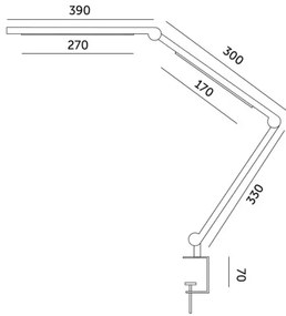 Lampă LED dimabilă de masă TENUIX FOLD LED/20W/230V 3000-6500K negru