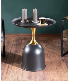 Masa de cafea Libra negru/auriu - d51 x h61 cm