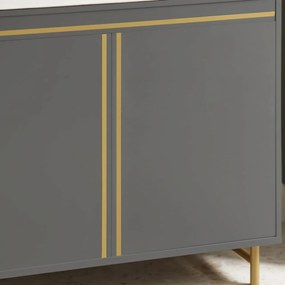 LISIA1 - Masca chiuveta, 75 cm, Gri - Auriu - Mobilier Baie Lisia