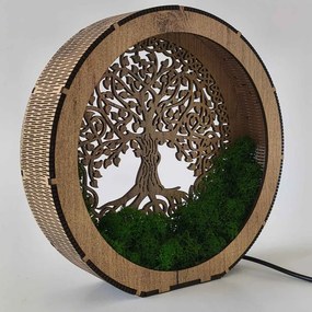 SENTOP | Lampă de masă Arborele Vieții cu mușchi | ZIVENA