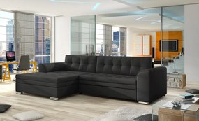 Coltar extensibil, 270x165x80 cm, Conforti L, Eltap (Culoare: Negru, Alb)