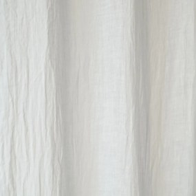 Draperie subțire cu bucle de prindere Linen Tales Daytime, 250 x 130 cm, alb