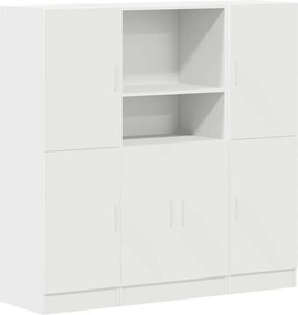 vidaXL Set dulap de bucătărie din 3 piese Lemn prelucrat alb