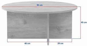 Măsuță de conferință Soleil Sapphire Oak