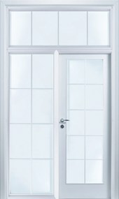 Usa de interior cu luminator cu geam si supra lumina 250 - 500 mm, 800, 1050 - 1300 x 2080, 250 - 1000, Gri Antracit, Clara