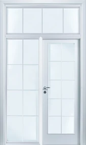 Usa de interior cu luminator cu geam si supra lumina Alb, 501- 1000, 700, 1201 - 1700 x 2080, Nu, Clara