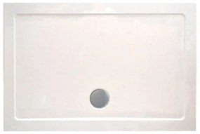Tavă de duș Enzo SMC asimetrică joasă, dimensiune 120x80x4 cm