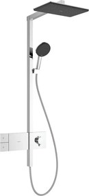 Coloana de dus cu baterie termostatata Hansgrohe Raindance Alive Q para cu 3 functii finisaj crom lucios